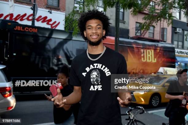 Draft prospect Marvin Bagley III arrives at the JBL x MB3 Draft Party, an exclusive event to celebrate his partnership with audio brand JBL. The...