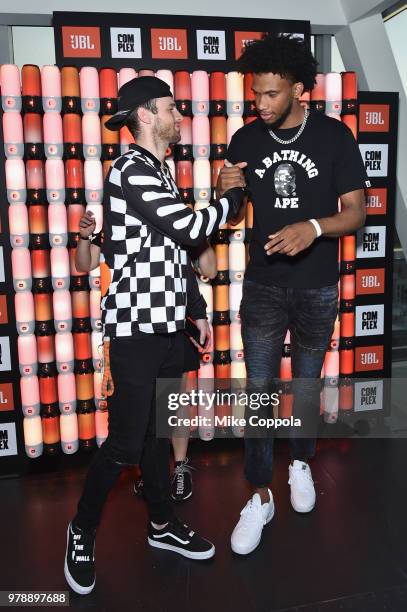 Chris Brickley and 2018 NBA Draft prospect Marvin Bagley III at the JBL x MB3 Draft Party, an exclusive event hosted by JBL and Complex. Attendees...