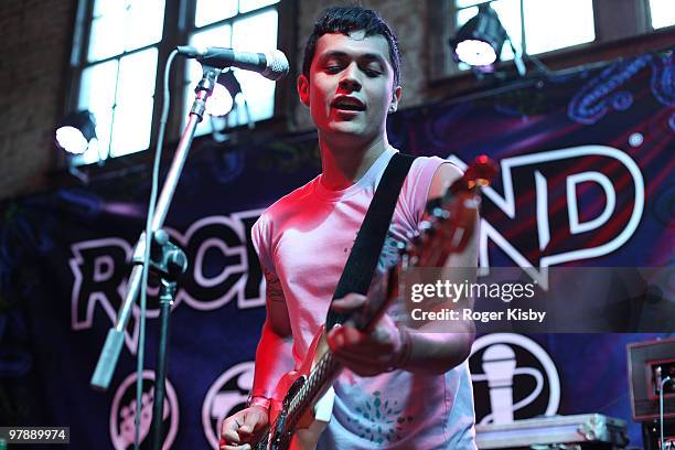 Harlem performs onstage as part of the SPIN Magazine Party at Stubbs-B-B-Q as part of SXSW 2010 on March 19, 2010 in Austin, Texas.