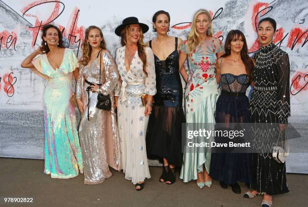 Andrea Dellal, Charlotte Dellal, Alice Temperley, Countess Nicole Brachetti Peretti,Vanessa Arelle, guests and Caroline Issa attend the Serpentine...