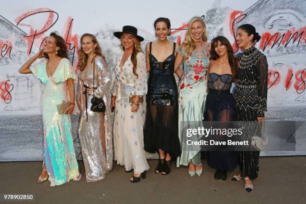 Andrea Dellal, Charlotte Dellal, Alice Temperley,Countess Nicole Brachetti Peretti ,Vanessa Arelle, guests and Caroline Issa attend the Serpentine...