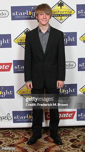 Actor Devon Gearhart attends the Starlight Children's Foundation's annual 2010 "A Stellar Night" gala at the Hyatt Regency Century Plaza Hotel on...