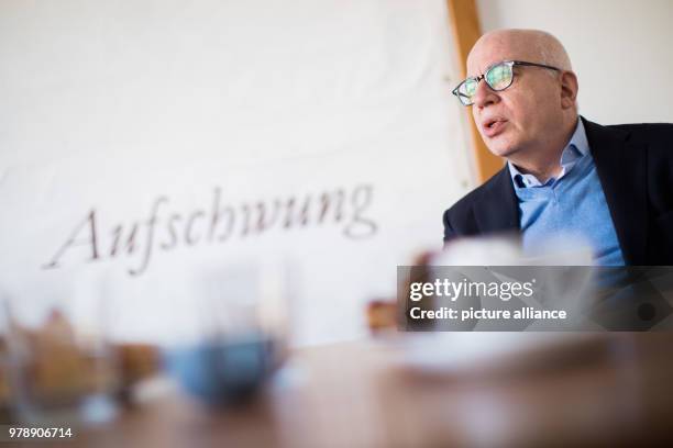 Essayist and journalist, Michael Wolff, author of the investigational book 'Fire and Fury' during an interview with the German Press Agency...