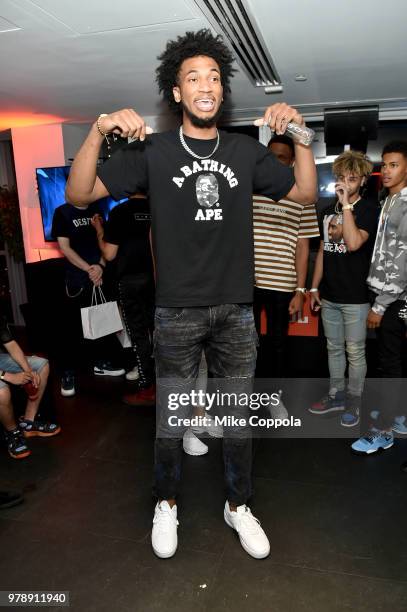 Duke standout and 2018 NBA Draft prospect Marvin Bagley III at the JBL x MB3 Draft Party, an exclusive event hosted by JBL and Complex at Hotel on...