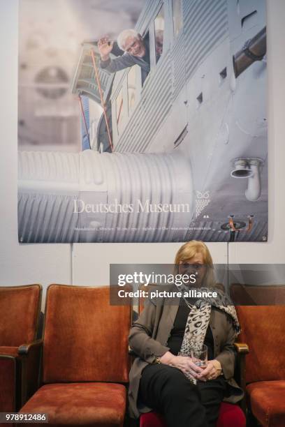 Febuary 2018, Germany, Hanover: The widow Gundula Fuchsberger takes a break after visiting the exhibition on her deceased husband, Joachim...