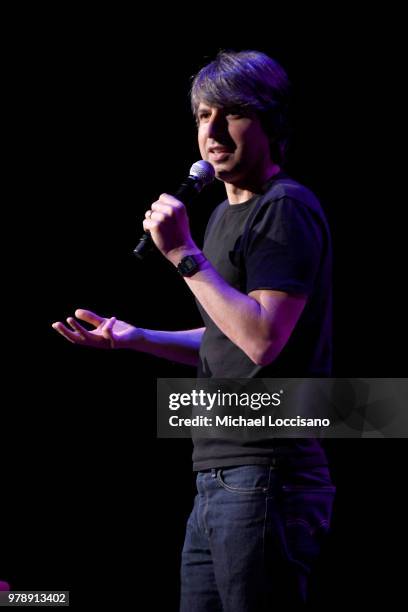 Comedian Demetri Martin performs onstage during Lincoln Center Corporate Fund's Stand Up & Sing for the Arts at Alice Tully Hall on June 19, 2018 in...