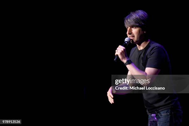 Comedian Demetri Martin performs onstage during Lincoln Center Corporate Fund's Stand Up & Sing for the Arts at Alice Tully Hall on June 19, 2018 in...