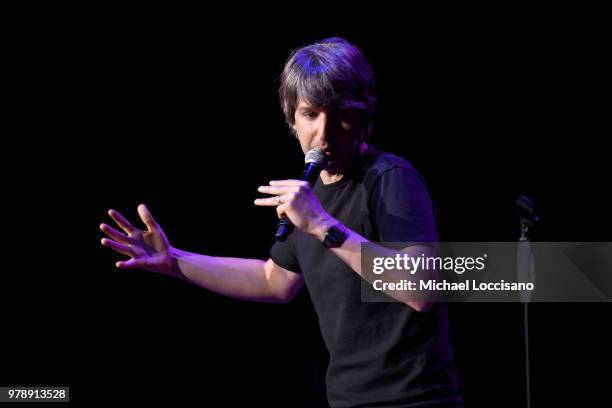 Comedian Demetri Martin performs onstage during Lincoln Center Corporate Fund's Stand Up & Sing for the Arts at Alice Tully Hall on June 19, 2018 in...