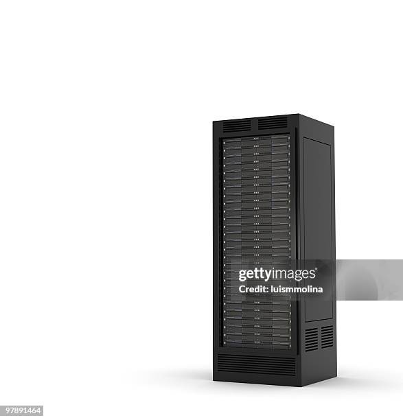 rack of high performance servers - computer tower stock pictures, royalty-free photos & images