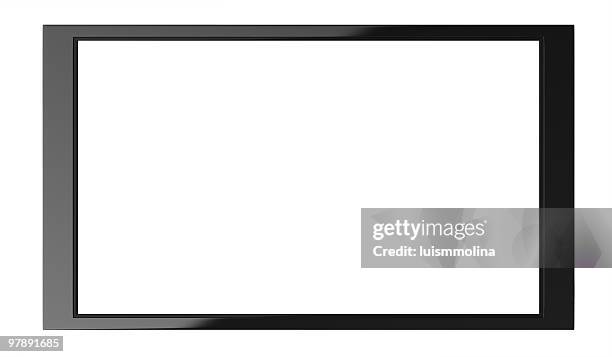 televisión de alta definición (versión en limpio - pantalla plasma fotografías e imágenes de stock