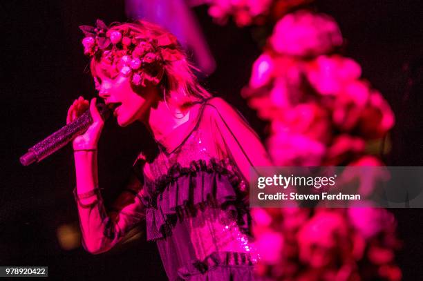 Grace VanderWaal performs live on stage during Imagine Dragons in concert at Madison Square Garden on June 19, 2018 in New York City.