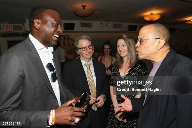 Yusef Salaam, Innocence Project Co-founder Barry Scheck, filmmaker Emily Kunstler, and ACLU Deputy Legal Director Jeffery Robinson attend the...