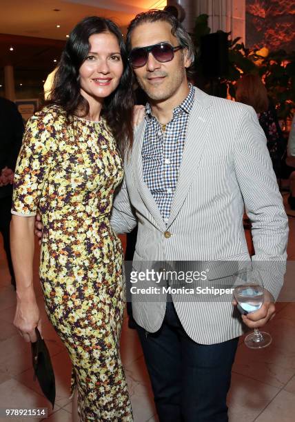 Jill Hennessy and Paolo Mastropietro attend the Ronald McDonald House New York Heroes Volunteer Event on June 19, 2018 in New York City.
