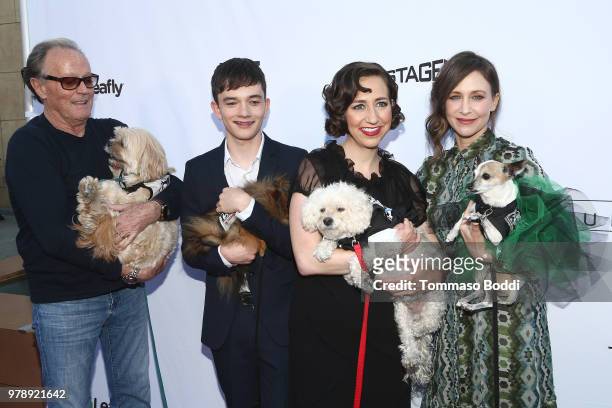 Peter Fonda, Lewis MacDougall, Kristen Schaal and Vera Farmiga attend the Premiere Of Sony Pictures Classics' "Boundaries" at American Cinematheque's...