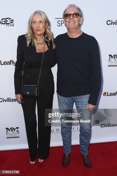 Peter Fonda and Margaret DeVogelaere attend the Premiere Of Sony Pictures Classics' "Boundaries" at American Cinematheque's Egyptian Theatre on June...