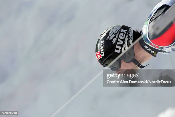 Anders Jacobsen of Norway competes during the individual event of the Ski jumping World Championships on March 20, 2010 in Planica, Slovenia.