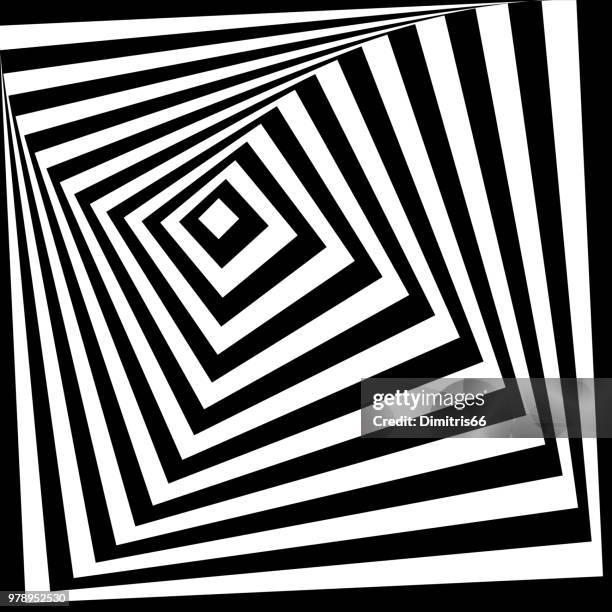 spiralförmige muster der wachsenden quadrate. - illusion stock-grafiken, -clipart, -cartoons und -symbole