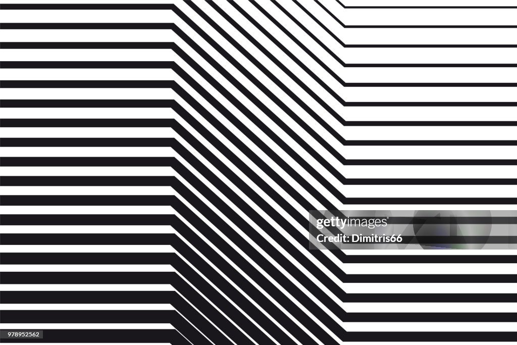 Abstract black and white op art background