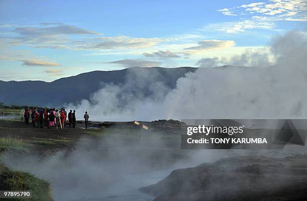 Endorois elders perform a ritual on March 20, 2010 on the shores of Lake Bogoria, approximately 300 kilometres nothwest of Nairobi, to call blessings...