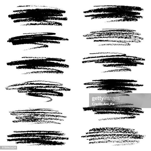 reihe von schlaganfällen - schmiererei stock-grafiken, -clipart, -cartoons und -symbole