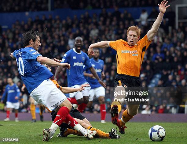 Tommy Smith of Portsmouth in action during the Barclays Premier League match between Portsmouth and Hull City at Fratton Park on March 20, 2010 in...