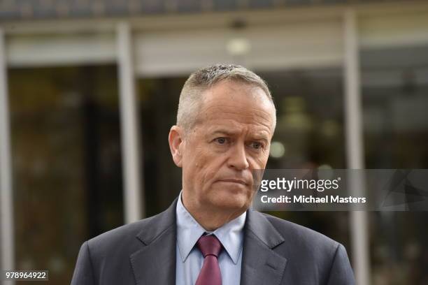 The Leader of the Opposition Bill Shorten, joined by Shadow Ministers Andrew Leigh and Julie Collins, visit the Goodwin Village aged care facility on...