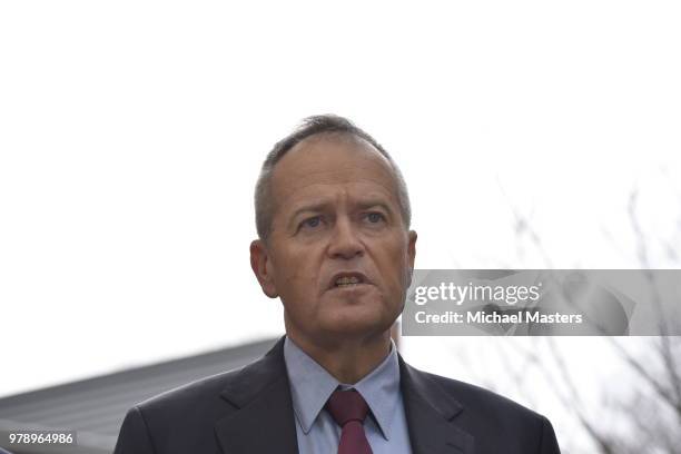 The Leader of the Opposition Bill Shorten, joined by Shadow Ministers Andrew Leigh and Julie Collins, visit the Goodwin Village aged care facility on...