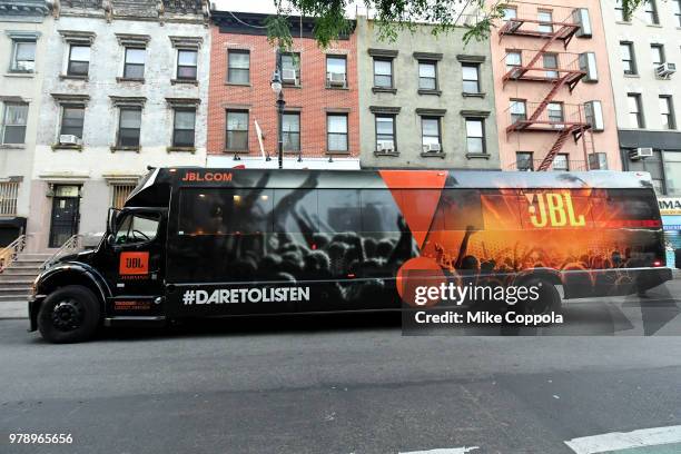 The JBL bus arrives at the JBL x MB3 Draft Party, an exclusive event to celebrate Marvin Bagley III's partnership with audio brand JBL. The party was...