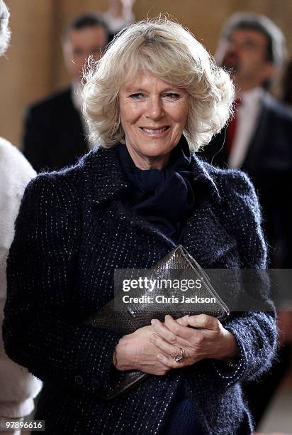 Camilla, Duchess of Cornwall tours Prague Castle on March 20, 2010 in Prague, Czech Republic Prince Charles, Prince of Wales and Camilla, Duchess of...