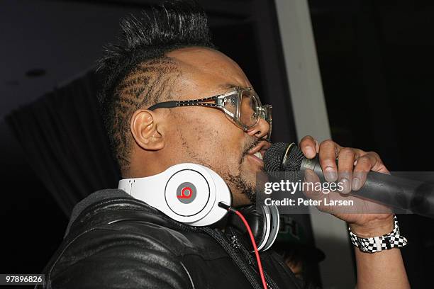 Apl.De.Ap attends the Bacardi After Party With the Black Eyed Peas at Ghost Bar on March 19, 2010 in Dallas, Texas.