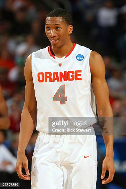 Wes Johnson of the Syracuse Orange against the Vermont Catamounts during the first round of the 2010 NCAA men's basketball tournament at HSBC Arena...