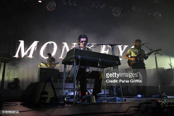 Arctic Monkeys perform onstage at Coca-Cola Roxy on June 19, 2018 in Atlanta, Georgia.