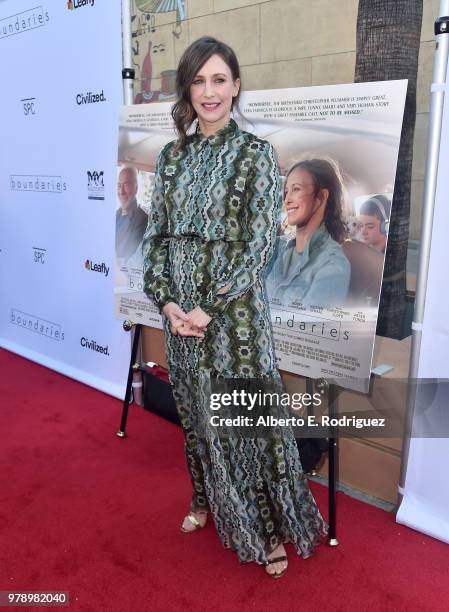 Actress Vera Farmiga attends the premiere of Sony Pictures Classics' "Boundries" at American Cinematheque's Egyptian Theatre on June 19, 2018 in...