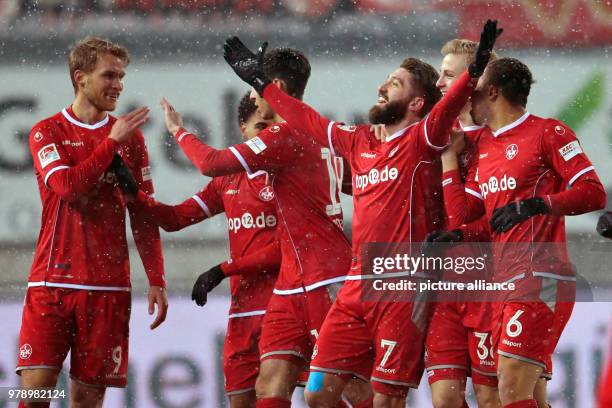 March 2018, Germany, Kaiserslautern: German 2nd division Bundesliga soccer match between 1. FC Kaiserslautern and 1. FC Union Berlin, Fritz Walter...