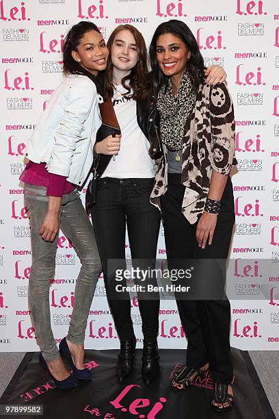Model Chanel Iman, Ali Michael and Designer Rachel Roy attend Teen Vogue & L.e.i. Nationwide search for the next "Model Citizen" at the TEEN VOGUE...