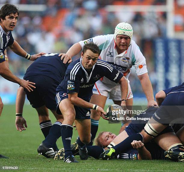 Stormers scrumhalf Dewaldt Duvenage in action during the Super 14 round six match between the Stormers and Cheetahs at Newlands Stadium on March 20,...