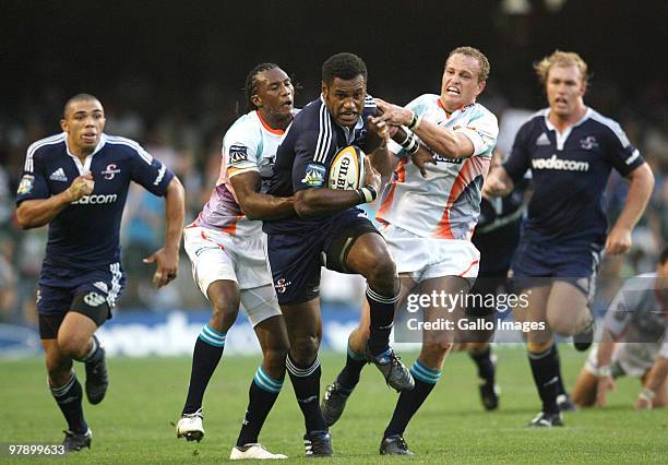 Stormers wing Sireli Naqelevuki in action during the Super 14 round six match between the Stormers and Cheetahs at Newlands Stadium on March 20, 2010...