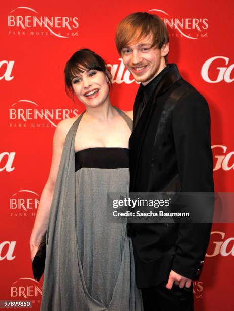 Tino Mewes and his girlfriend Jamila Saab attend the Gala Spa Awards at Brenner's Park Hotel on March 20, 2010 in Baden Baden, Germany.