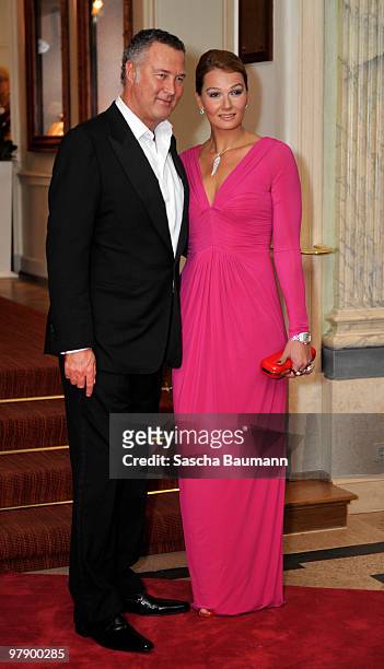Franziska van Almsick and Juergen B. Harder attend the Gala Spa Awards at Brenner's Park Hotel on March 20, 2010 in Baden Baden, Germany.