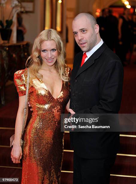 Julia Dietze and Alexander Meyerhof attend the Gala Spa Awards at Brenner's Park Hotel on March 20, 2010 in Baden Baden, Germany.