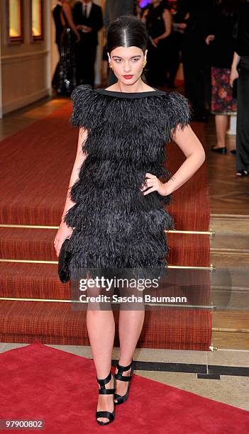 Model Crystal Renn attends the Gala Spa Award at Brenner's Park Hotel on March 20, 2010 in Baden Baden, Germany.