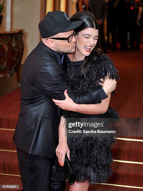 Model Crystal Renn and stylist Armin Morbach attend the Gala Spa Award at Brenner's Park Hotel on March 20, 2010 in Baden Baden, Germany.