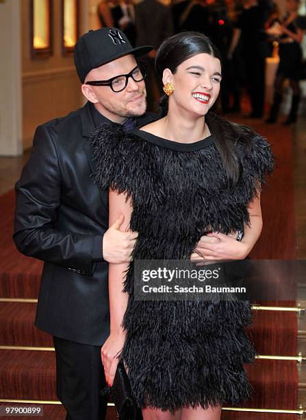 Model Crystal Renn and stylist Armin Morbach attend the Gala Spa Award at Brenner's Park Hotel on March 20, 2010 in Baden Baden, Germany.