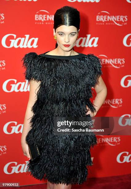 Model Crystal Renn attends the Gala Spa Award at Brenner's Park Hotel on March 20, 2010 in Baden Baden, Germany.