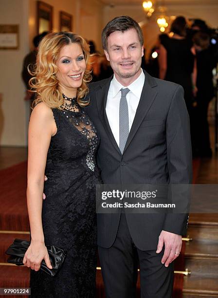 Yasmina Filali and Thomas Helmer attend the Gala Spa Award at Brenner's Park Hotel on March 20, 2010 in Baden Baden, Germany.