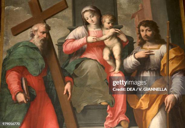 Madonna and Child and Saints, painting attributed to Giuseppe Porta and Giovanni Antonio Sogliani, cathedral of Saints Peter and Paul, Castelnuovo di...