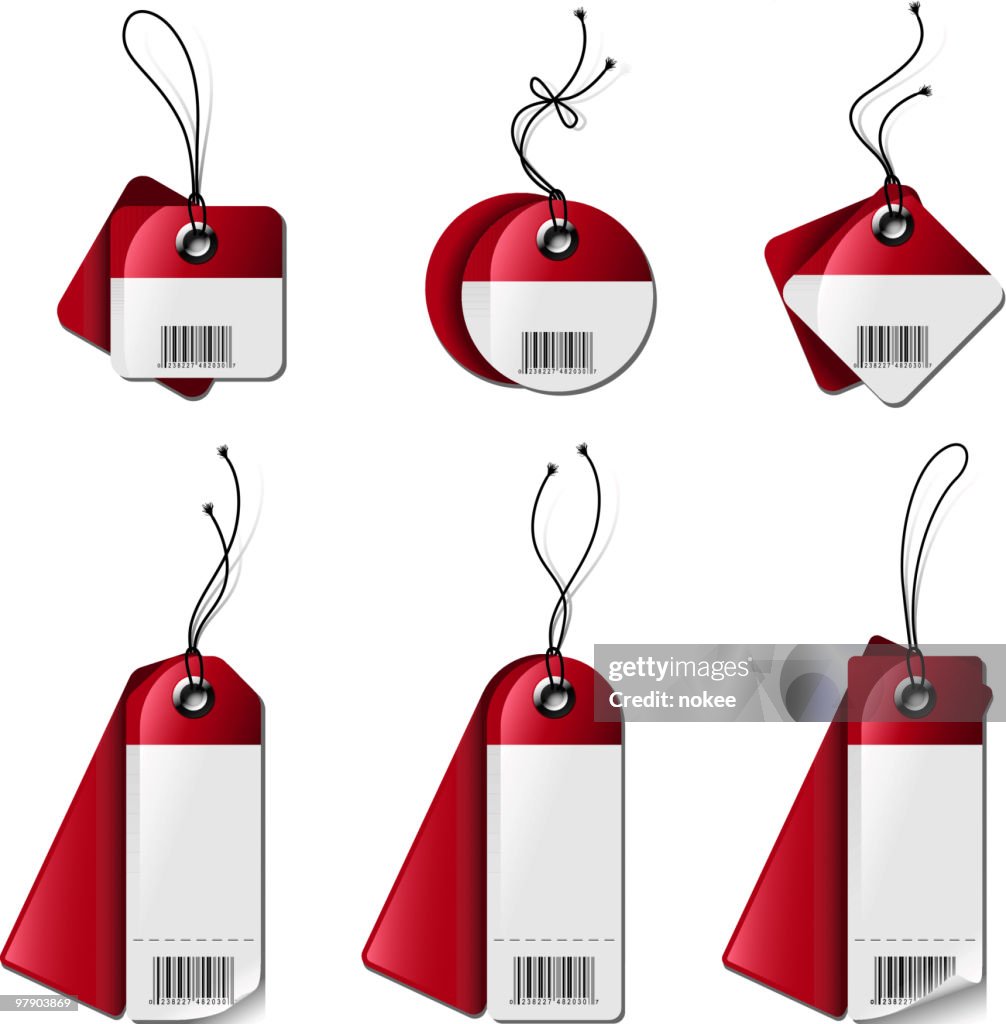 Simple Red Label Glossy Red Labels High-Res Vector Graphic - Getty Images