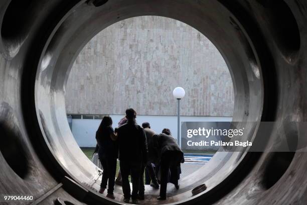 Pressure vessel on display outside the plant where visitors can pose to show the size of the equipment. An inside look at the mega manufacturing...