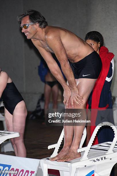 Paul Belmondo participates in the launch of the third charity water night 2010 at Georges Vallerey swimming pool on March 20, 2010 in Paris, France.