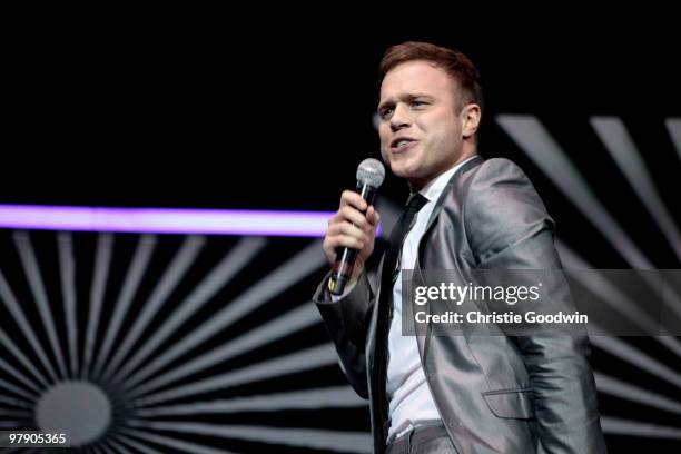 Olly Murs performs during X Factor Live at O2 Arena on March 20, 2010 in London, England.